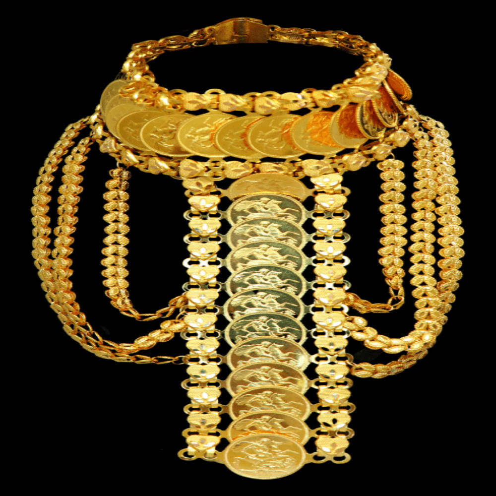 21K Gold Hand Bracelet